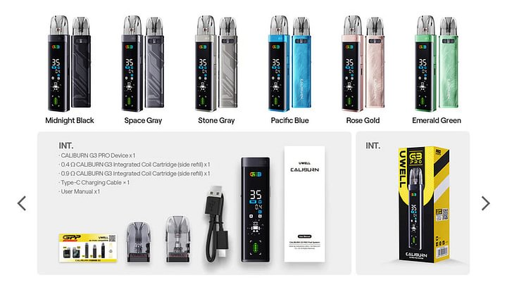 原裝正品 UWELL Caliburn G3 PRO咖哩棒G3 PRO主機套裝/G3空倉(4入組)台灣現貨