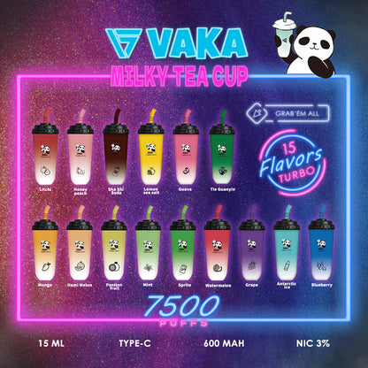 vaka奶茶杯 7500口 拋棄式/一次性電子煙