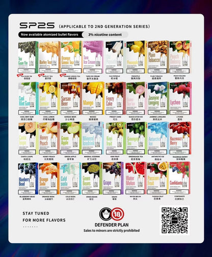 Sp2s思博瑞煙彈 透明霧化倉 三顆一盒 通用一代主機煙桿