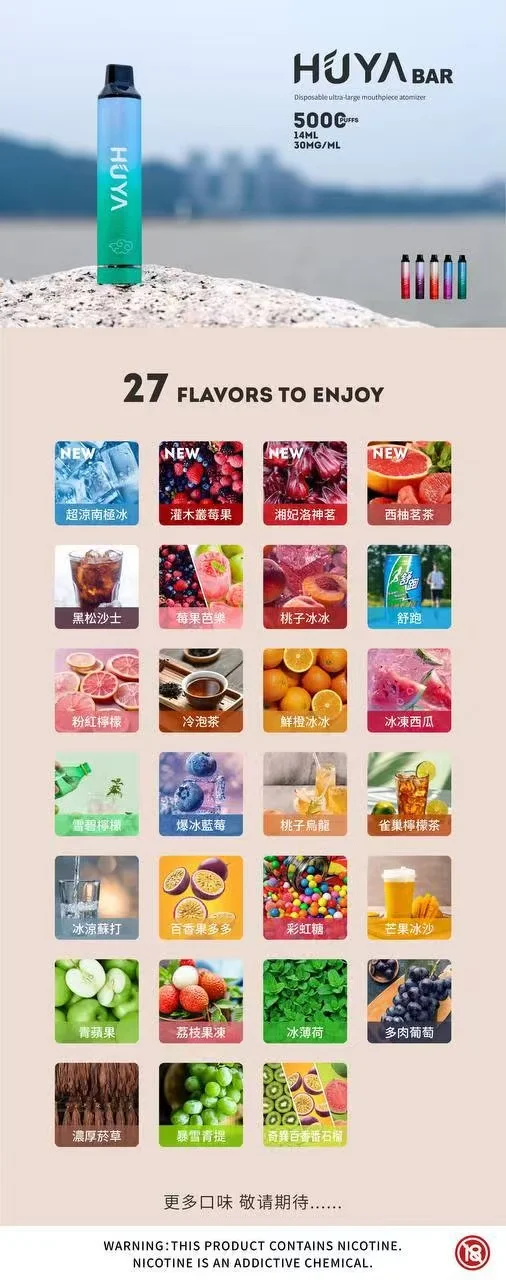 HUYA虎牙 拋棄式 5000口 一次性電子煙